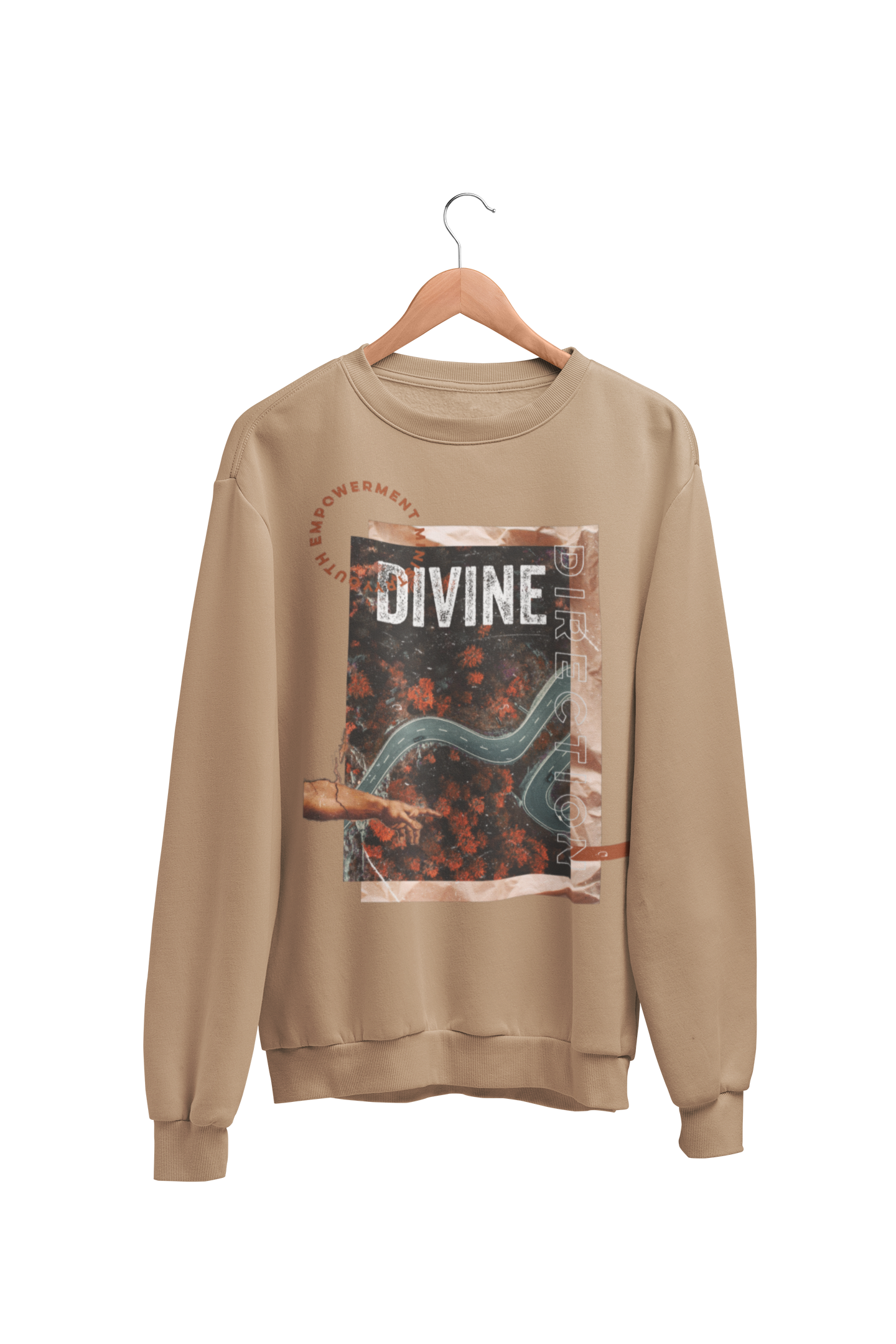 White YEM Divine Direction Crewneck Sweatshirt 