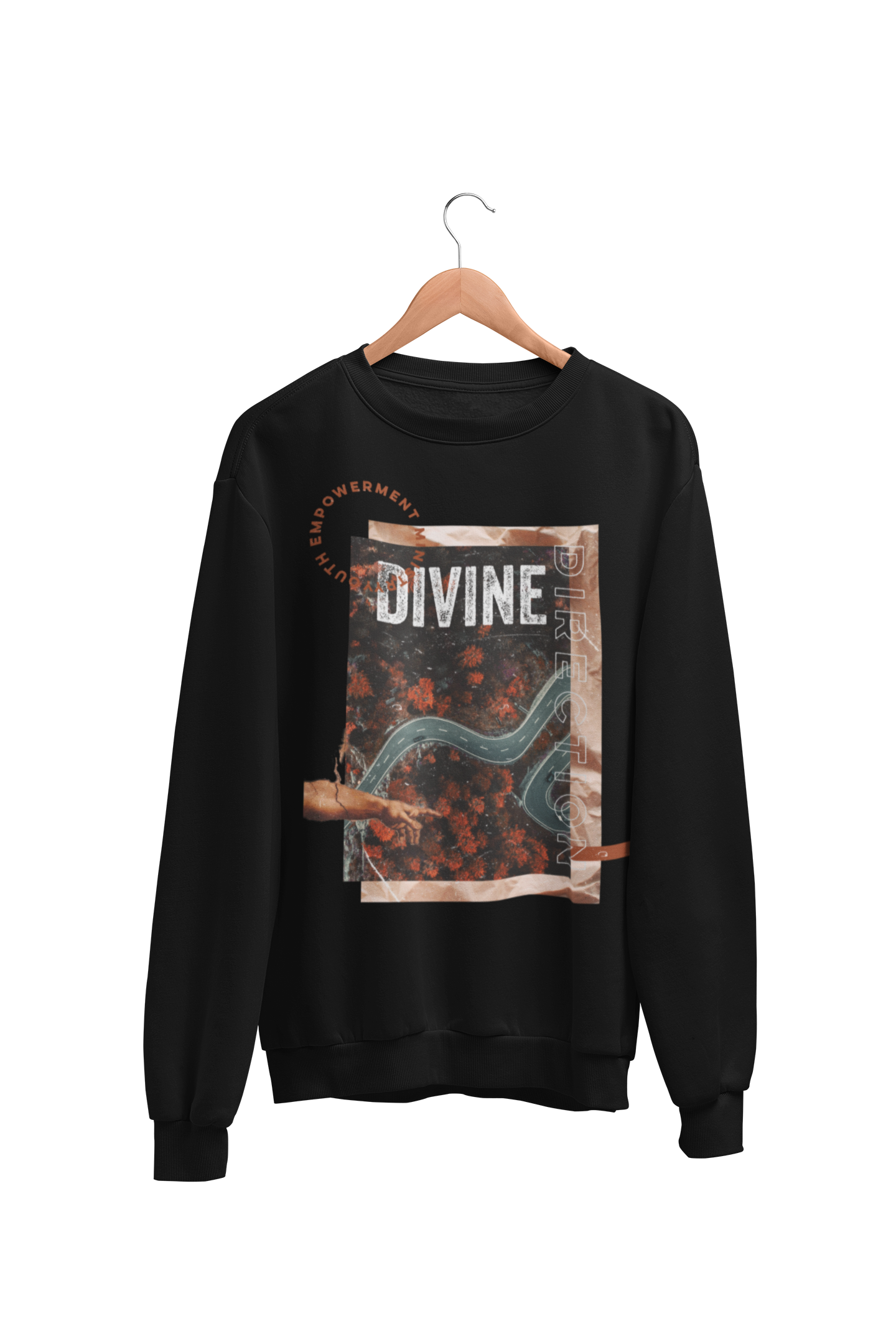Black YEM Divine Direction Crewneck Sweatshirt 